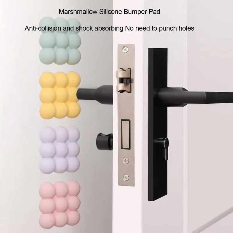 Door Stopper Silicone Handle Bumpers Self Adhesive Door Stopper Protection Pad Mute Stikcer Round Square Wall Protector Pad