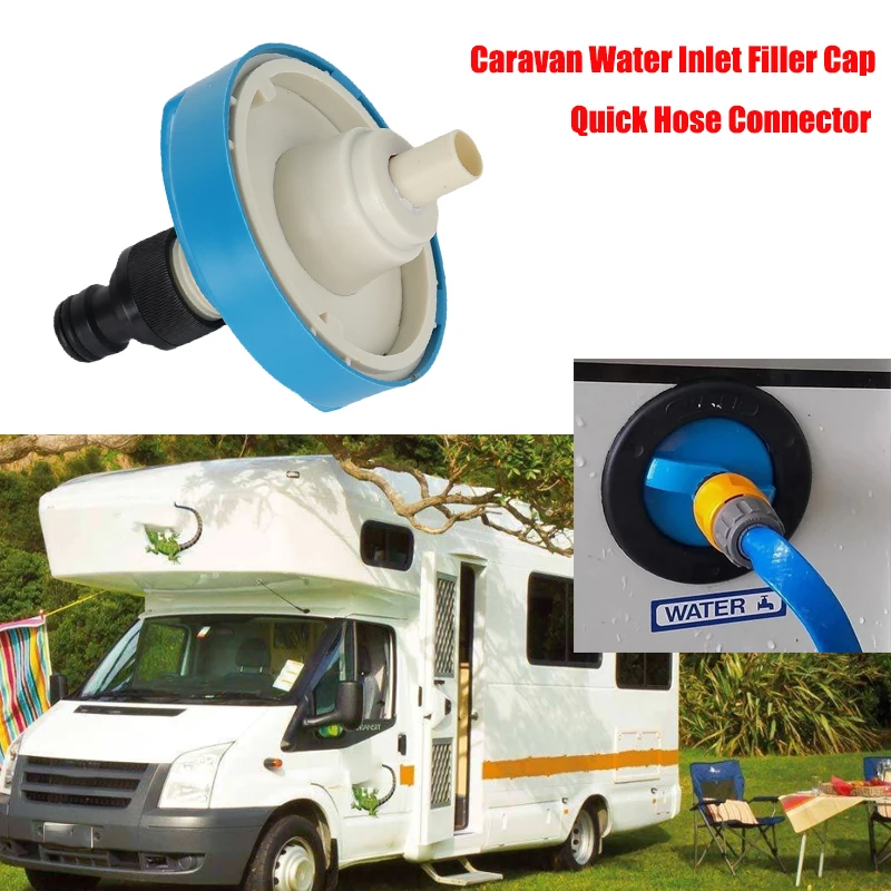 

Camper Accessories Water Tank Water Inlet Quick Connect Connector Caravan Motorhome Water Inlet Filler Cap Quick Hose .,/\[