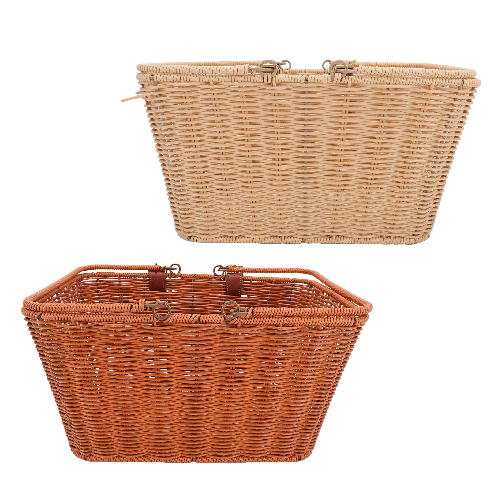 

Bike Basket PP Wicker Bike Basket Bike Basket PP Wicker Woven Retro Front Bike Storage Basket with Handle for Beach Picnic