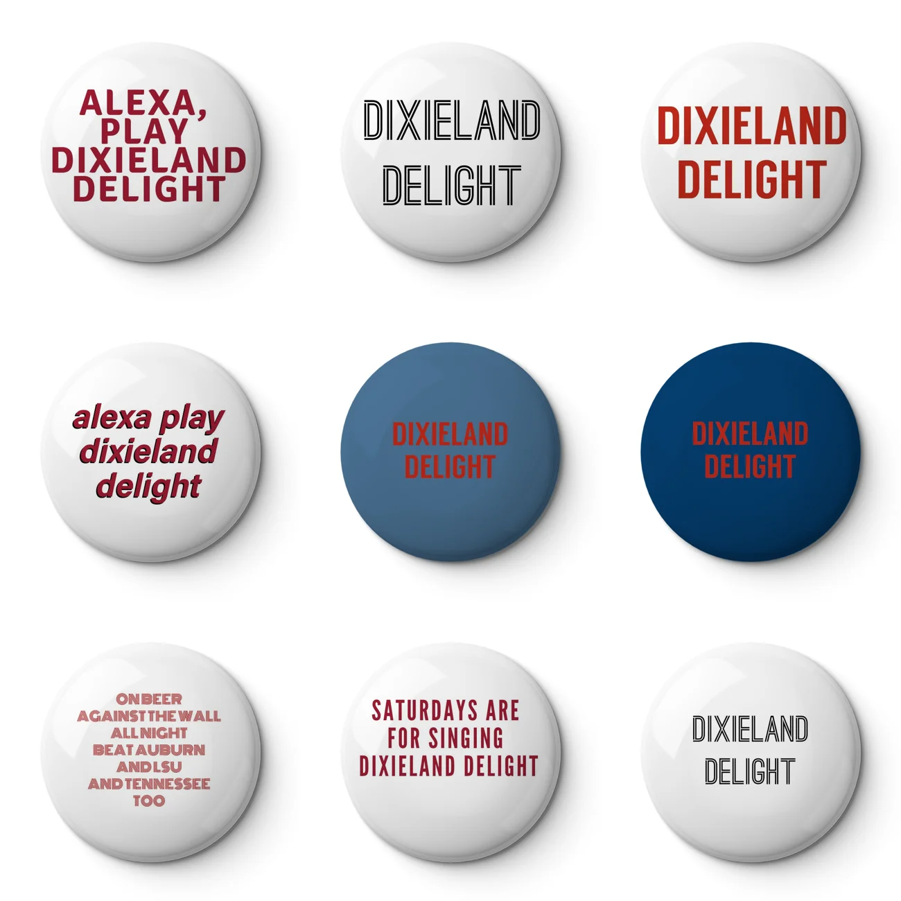 Bama Dixieland Delight Chant Soft Button Pin Customizable Metal Decor Women Jewelry Gift Cute Funny Hat Lover Lapel Pin