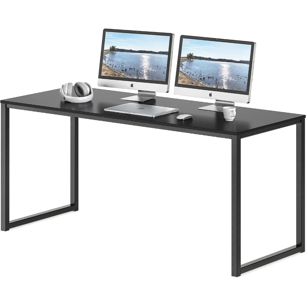 

SHW Home Office 55-Inch Computer Desk, 24" Deep, Black