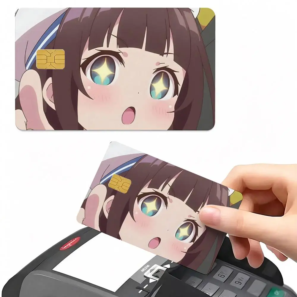 Ai Hinatsuru Anime Characters Credit Card Sticker Waterproof PVC Skin Cover For Debit Bank Card, Removable Card Decal Wrap