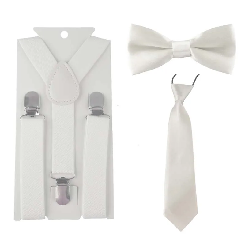 Children 3Pcs Tie Bowtie Suspenders Kid Clothing Accessories Prom school Fancy Wedding Fashion Christmas MW20