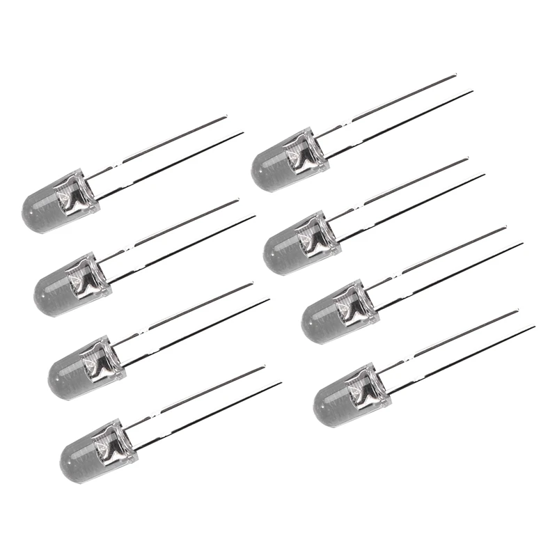 A31Z-1000Pcs LED F5/5Mm Inline White LED Lamp Beads With Short Legs And Edges