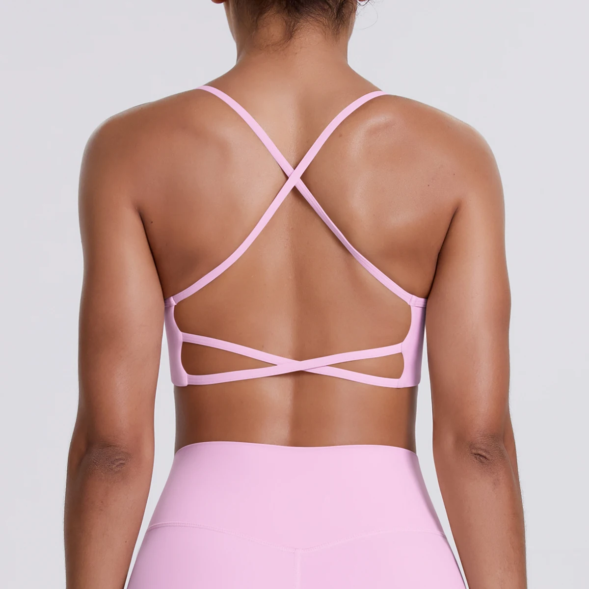 Sport-BH Nahtloses Yoga-Top Damen Fitness-Artikel Gym Active Wear Back Cross Workout Push-up Fitness Laufunterwäsche – Detail 5