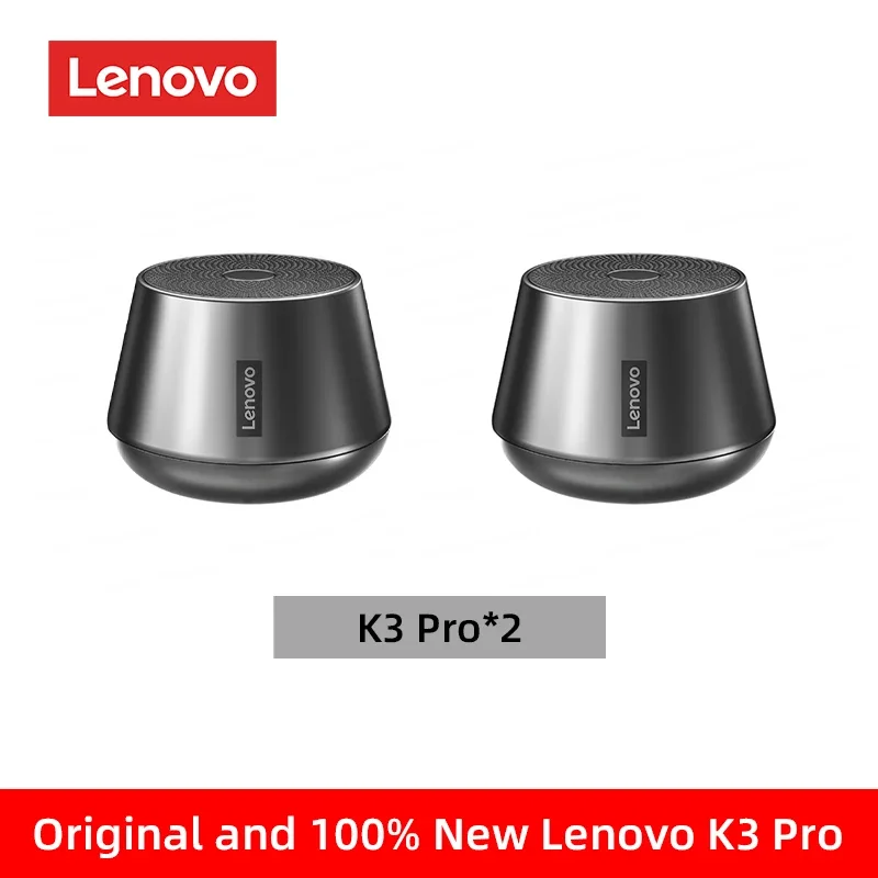 Original 2 pcs Lenovo K3 Pro 5.0 Portable Bluetooth Speaker Stereo Surround Wireless Bluetooth Speakers Audio Player Loudspeaker