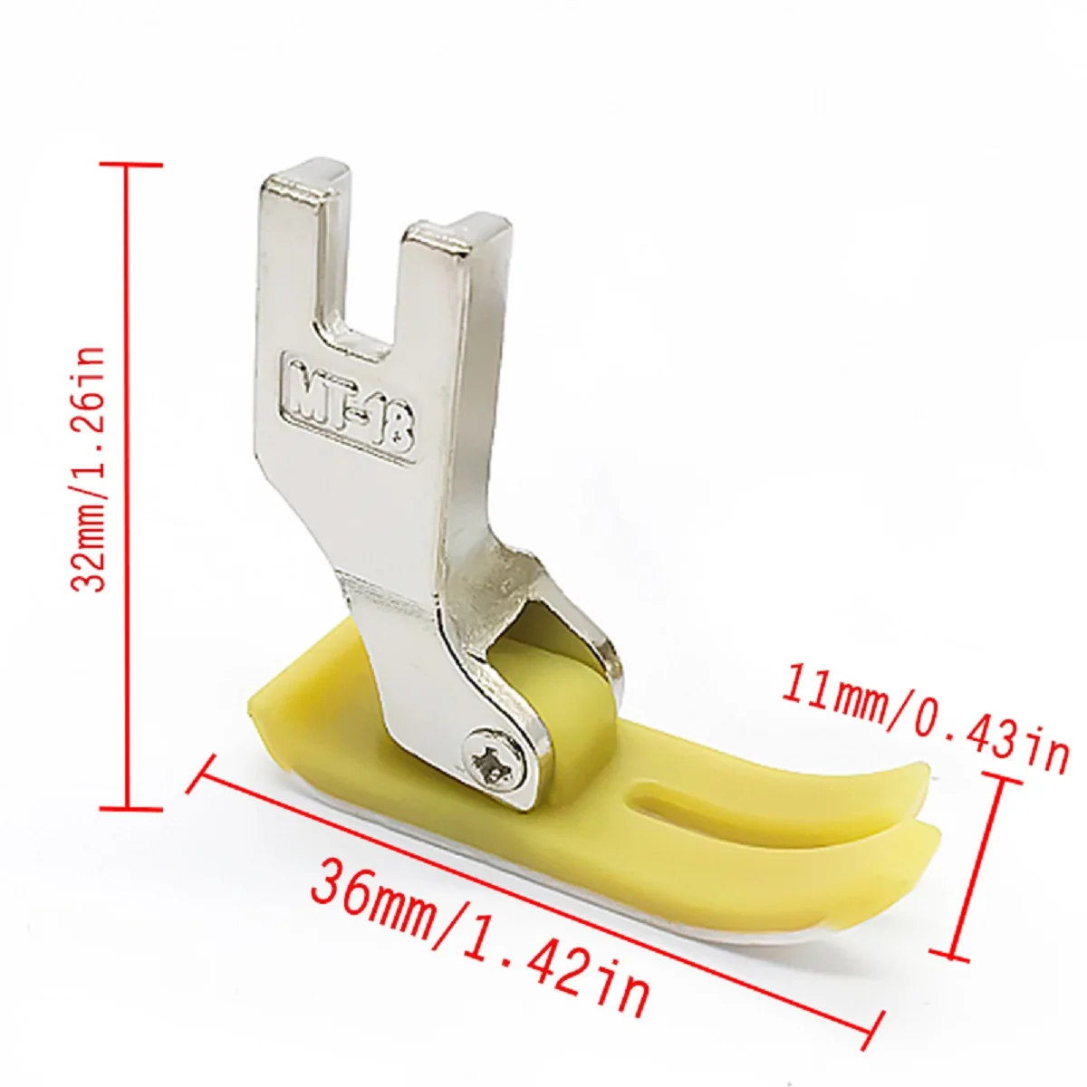 قدم مكبس بلاستيكي لماكينة الخياطة ، سيارة مسطحة ، قطع غيار صناعية ، كتندون ، مقاوم للاهتراء ، MT18 ، 3 في المجموع #3