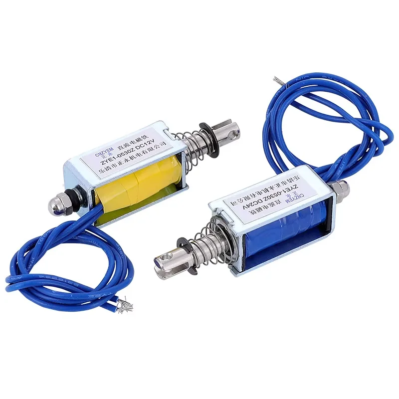 1pcs ZYE1-0530Z Miniature DC Push-Pull Through-Type Electromagnet 6V 12V 24V Solenoid Linear Actuator for Door Lock
