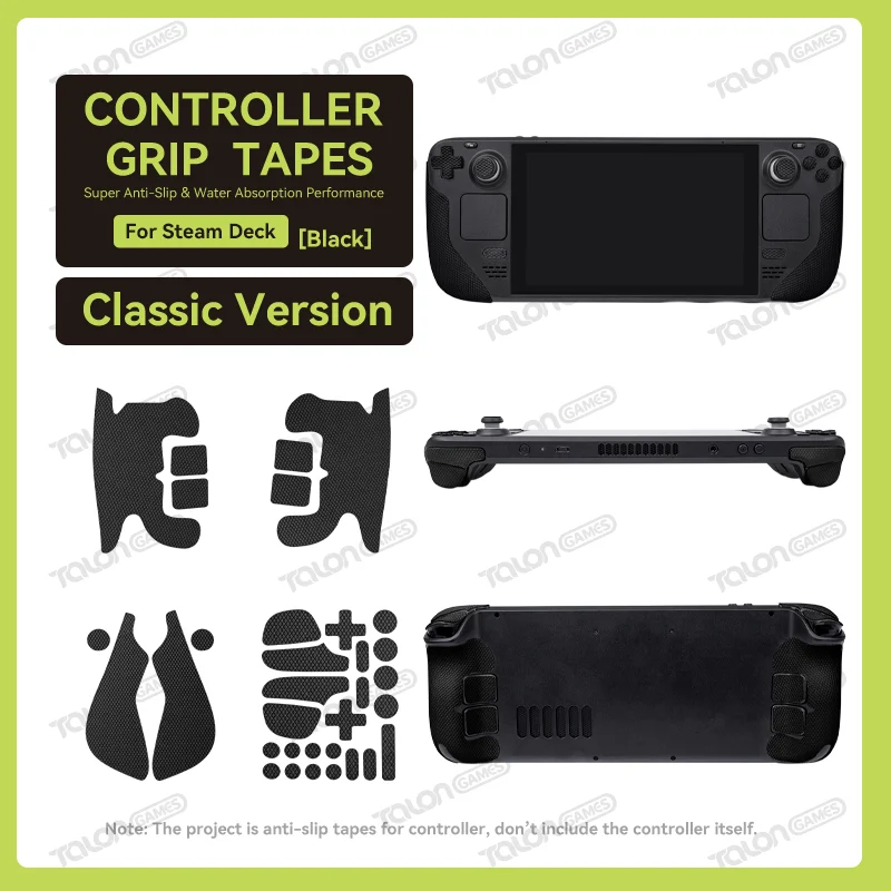Gaming Handle Anti Slip Sticker For Steam Deck Controller, Soft Rubber Pads Handle Grips, Trackpads Skin Steam Deck Accessories