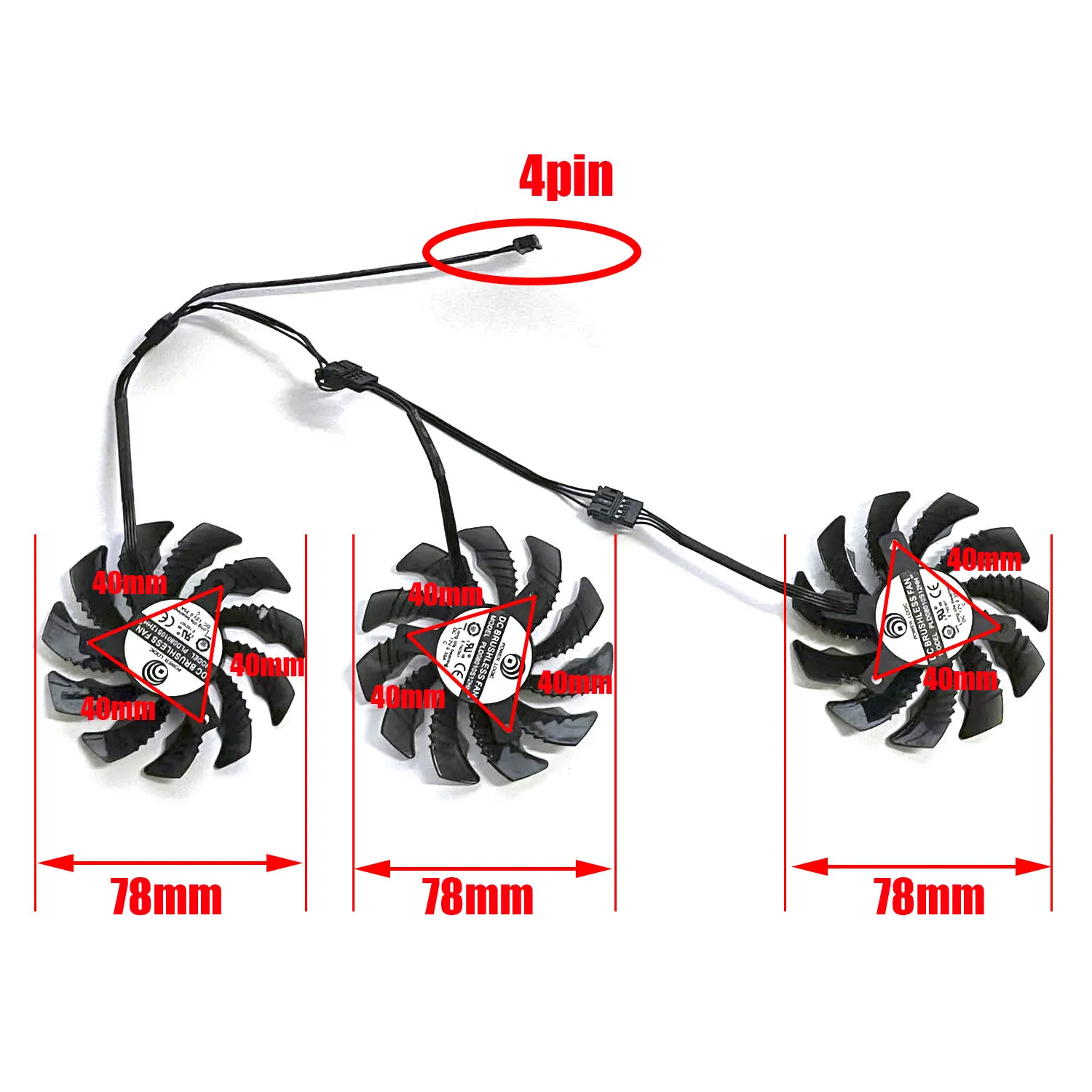 Nowy wentylator chłodzący 78MM do karty graficznej Gigabyte GeForce RTX 3060 3070 Gaming RTX 3060Ti 3070Ti Ti Eagle — zdjęcie produktu 2