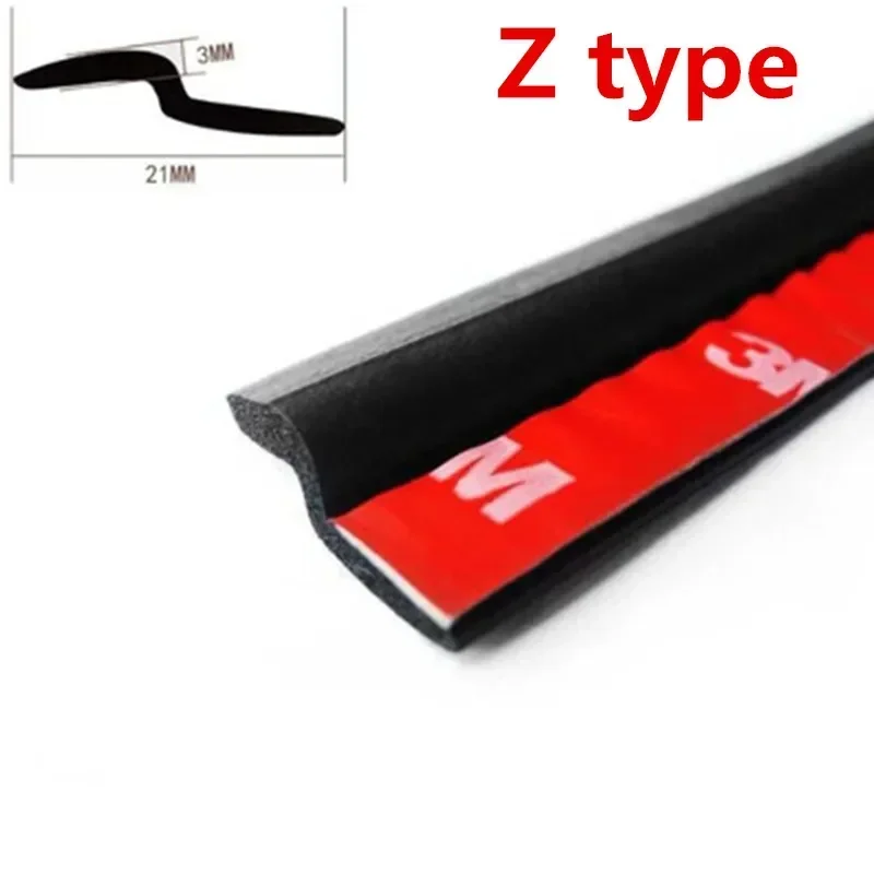 1M  Shape B P Z Big D Car Door Seal Strip EPDM Rubber Noise Insulation Weatherstrip Soundproof Car Seal Strong adhensive