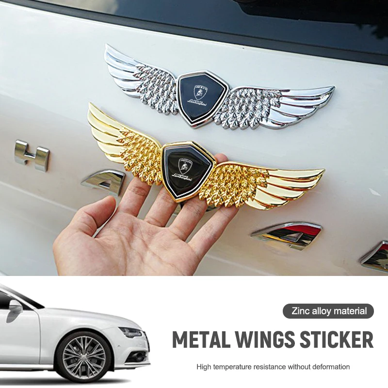 1 unidad de emblema metálico para coche, adorno de ala para carrocería, pegatina para Lamborghini LP570 LP610 Urus LP700 LP770 Gallardo Aventador, accesorio para auto