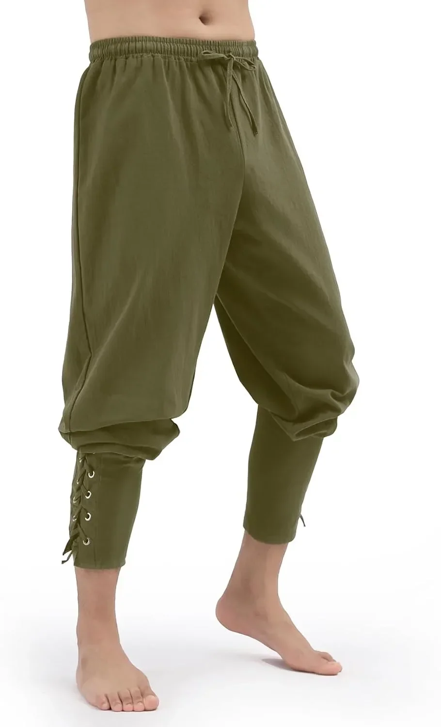 Herren Frühling Sommer Vintage Mittelalterliche Wikinger Baumwoll-Leinen-Hosen Halloween Mode Vintage Herrenhosen – Detail 10