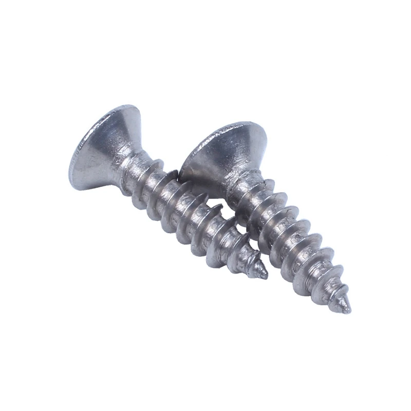 Parafuso auto-roscante Phillips de cabeça plana de aço inoxidável 300X 12X3mm prata