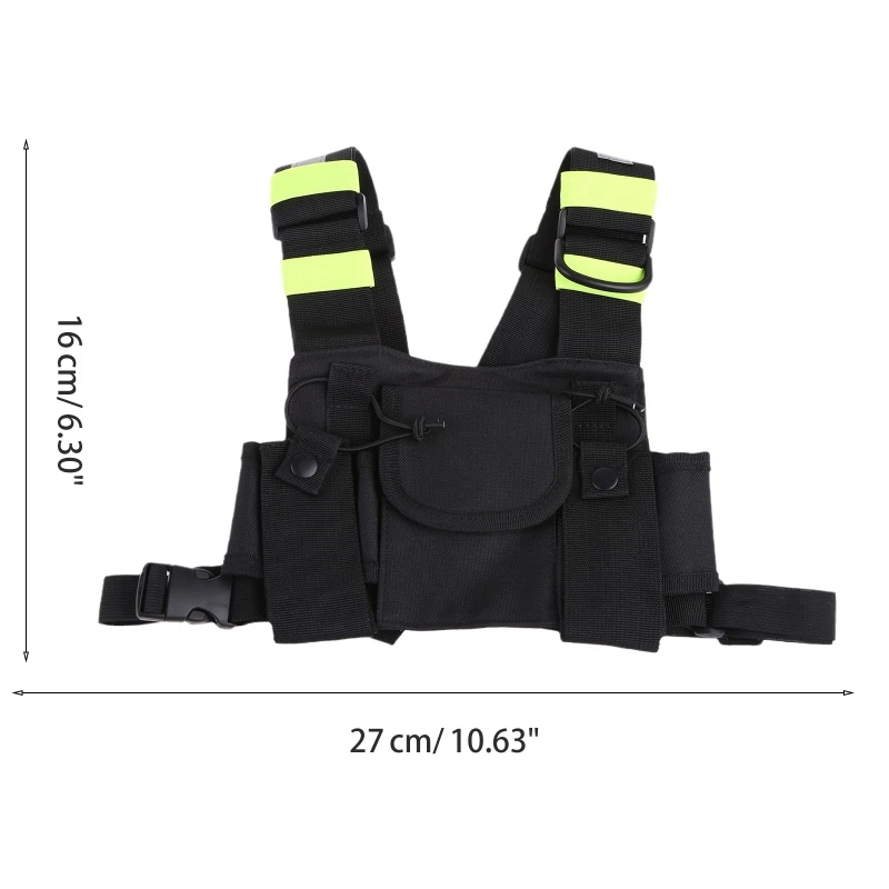 Adjustable Universal Radio Harness Chest Rig Bag Pocket Pack Holster Vest