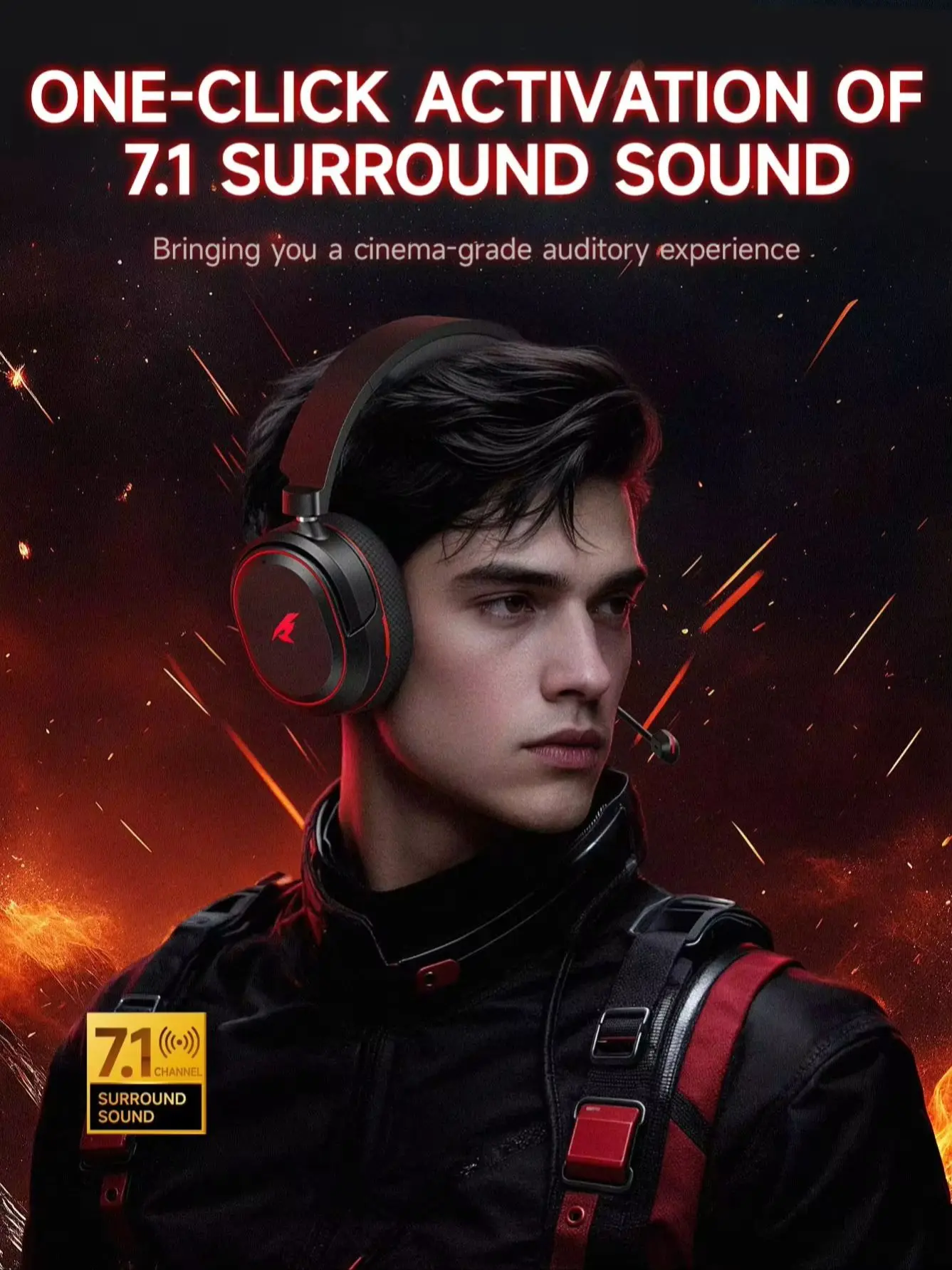 Picun G2 2,4 GHz Bluetooth Wireless Gaming Headset für PC PS4 PS5 Telefonschalter 5 ms geringe Latenz 7.1 Surround Wired Headset ENC Mic