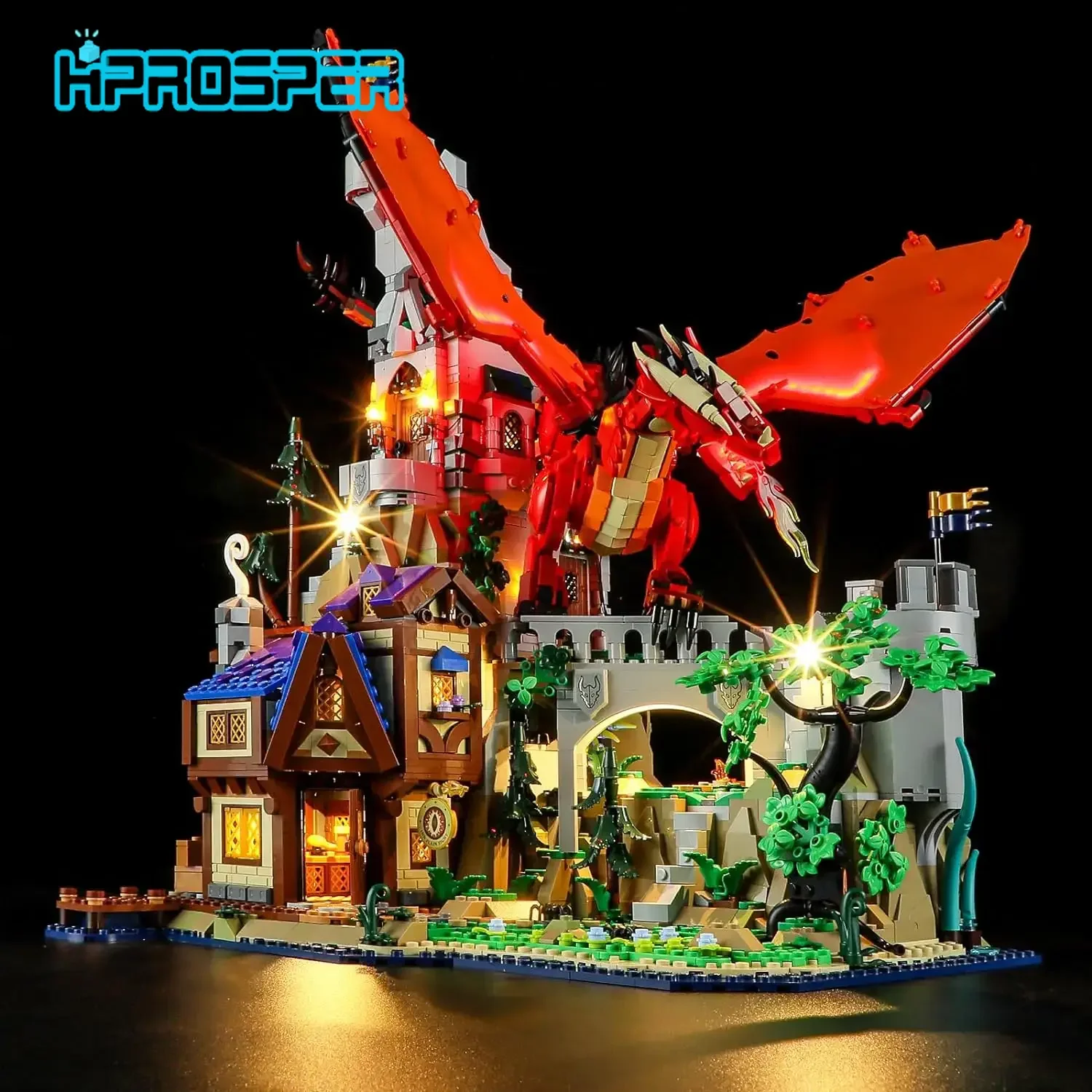 

Hprosper Led Light For lego 21348 Dungeons & Dragons: Red Dragon's Tale Only Decorative Lamp (Not Building Blocks)