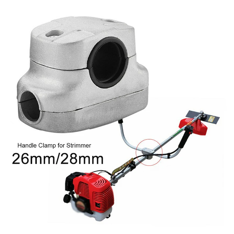 1pc Handle Bracket Clamp For Grass Trimmer Brush Cutter Handheld Holder 26mm 28mm Lawn Mower Part Fixed Frame Clamp