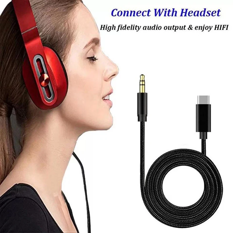 USB C to 3.5 MM Jack AUX Cable DAC Type-C Audio Cabel for Car Speaker Headphone Auxiliary Adapter For Huawei Sumsang Xiaomi Vivo