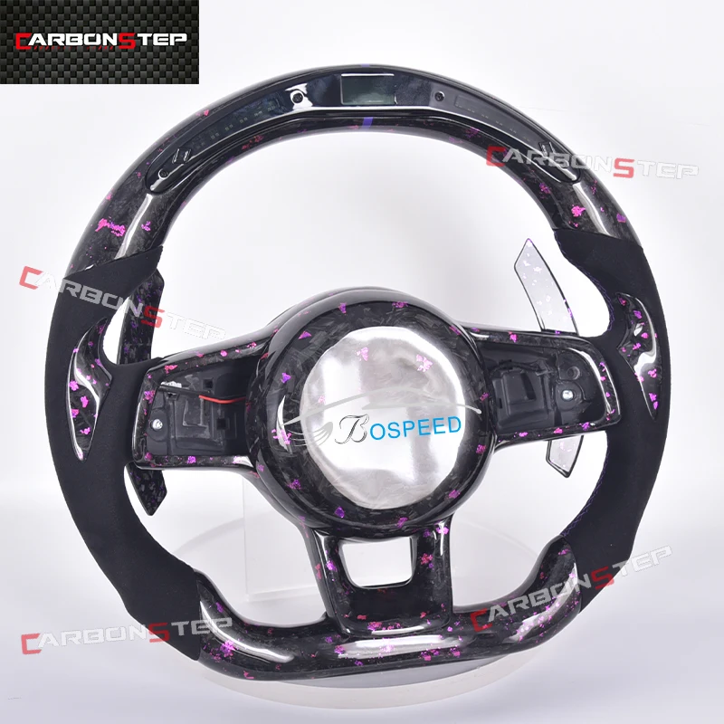 

Suede Forged Carbon Fiber LED Steering Wheel For Volkswagen VW Golf Golf 7 5 6 8 R GTI MK7 MK5 MK6 MK1 Passat B8 GTS Arteon