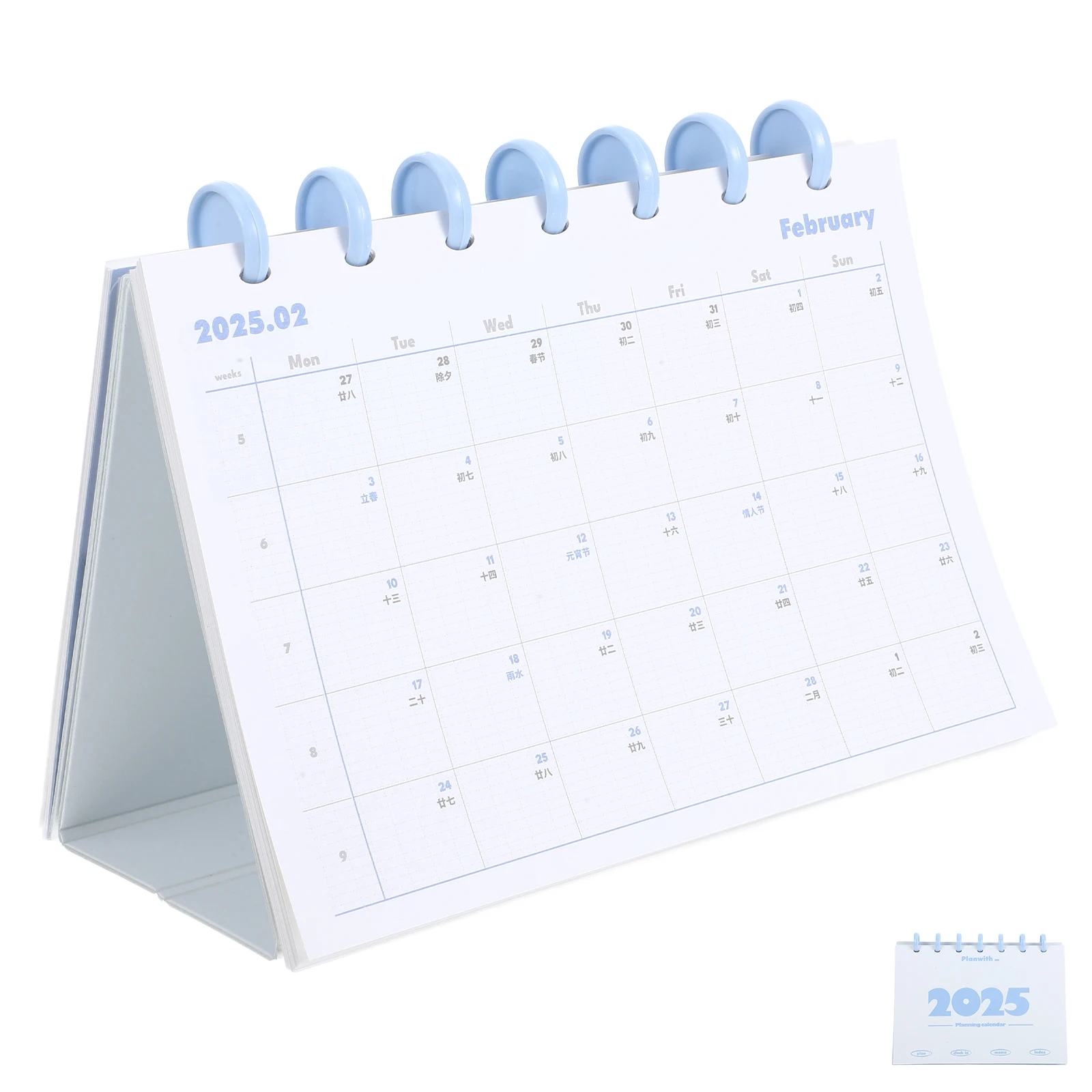 

2025 Desk Calendar White Monthly Flip Standing Office Supplies Small Desktop Calendars Flip Desk Calendar 2025