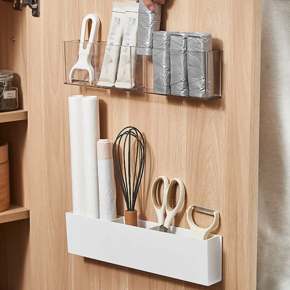 

Wall Mounted Cabinet Storage Box Rectangular 3 Grids Design Makeup Brush Holder Detachable Partition No Drill