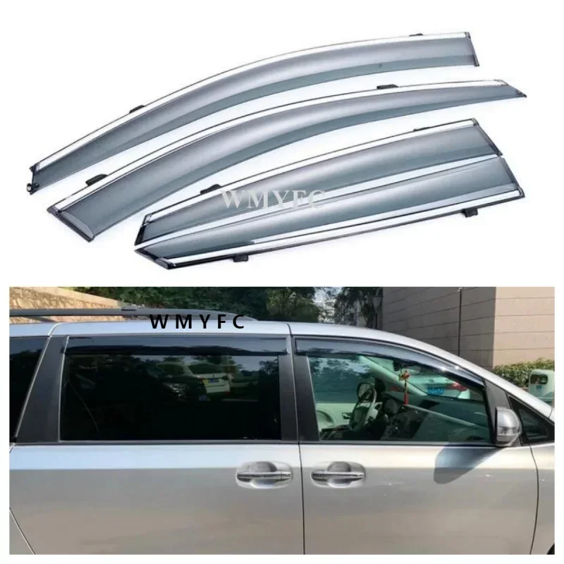 

Car Window Visor For Toyota Sienna XL40 4th 2021-2024 Side Window Deflector Awnings Shelter Vent Shade Sun Rain Guard styling