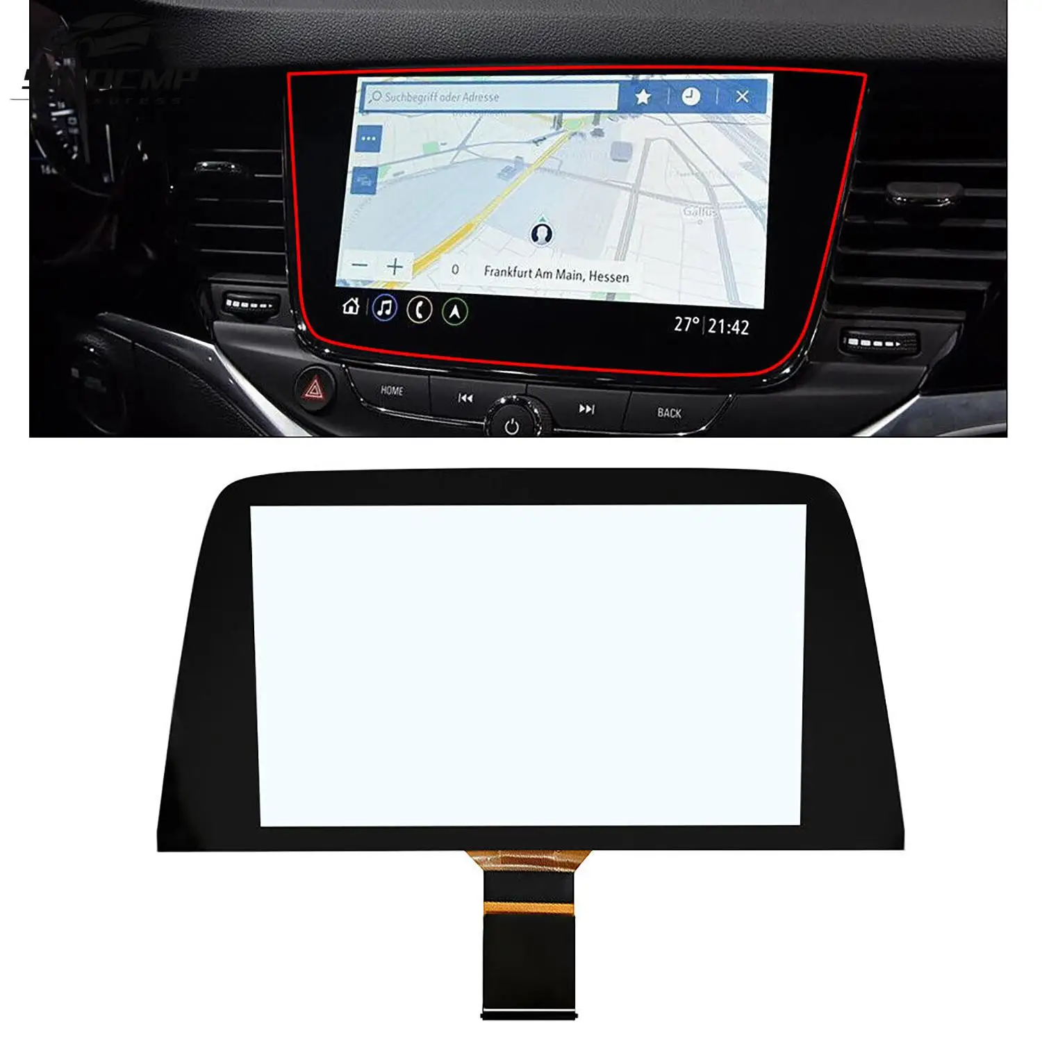 

LQ080Y5DZ10 8 Inch 60Pin Car Radio Navigation Touch Screen Glass For Buick Verano Opel Vauxhall Astra Chevrolet Cadillac Parts