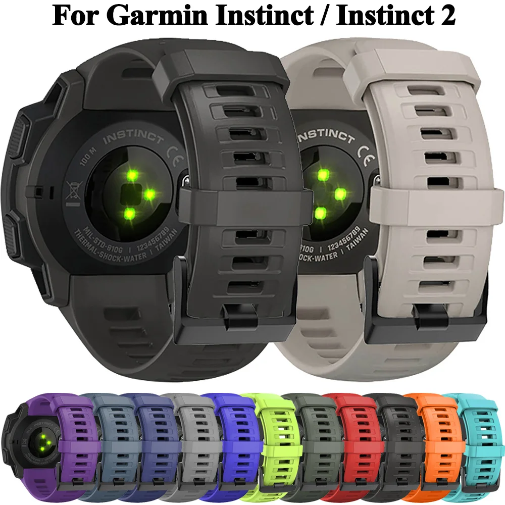 Pulseira de silicone para garmin instinto 2 solar/para garmin instinto esports maré tático smartwatch pulseira esportes banda