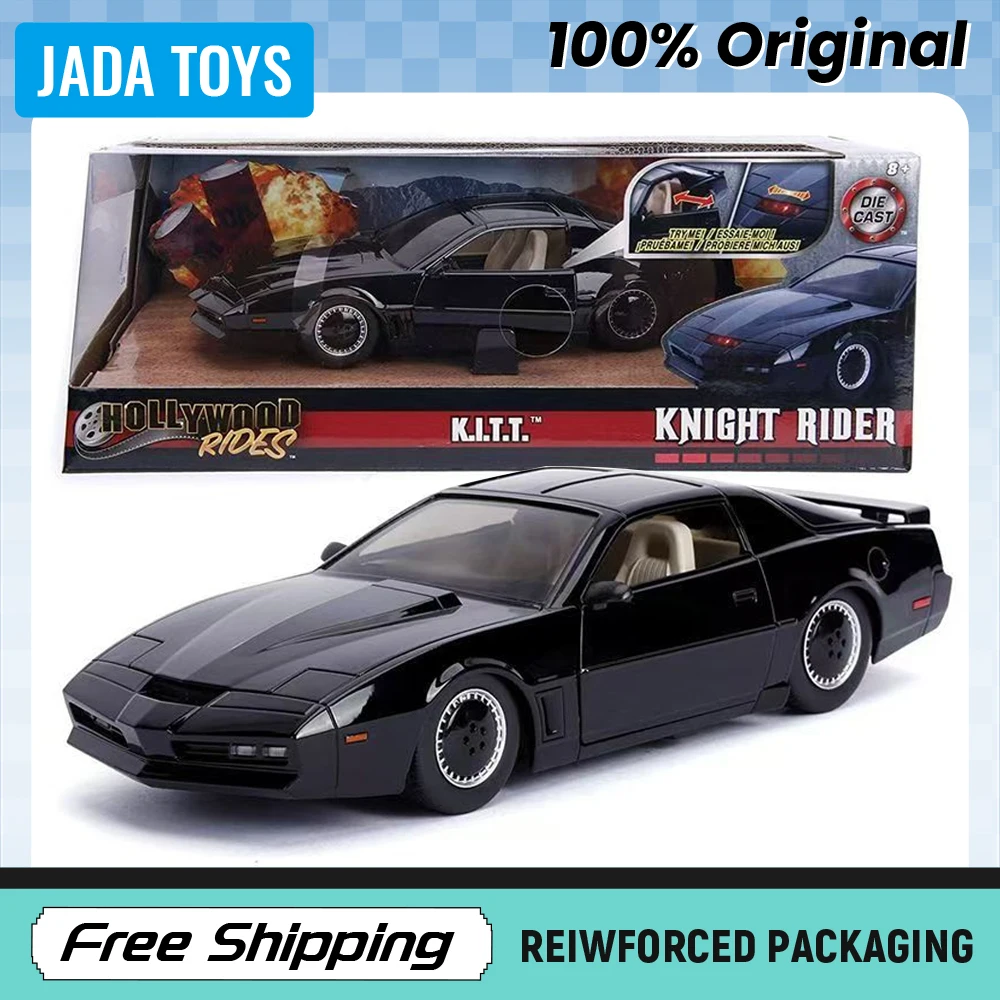 En stock JADA 1:24 Knight Rider K.I.T.T. Modelo de coche de aleación fundida a presión Pontiac Firebird 1982, caja original, regalos, coleccionismo, hobbies