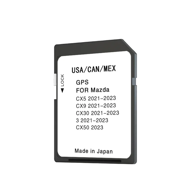 Newest Maps Version Navigation SD GPS Card USA/CAN/MEX for Mazda 3 CX-5 CX-9 CX-30 CX-50 Free Shipping with Anti Fog Sticker