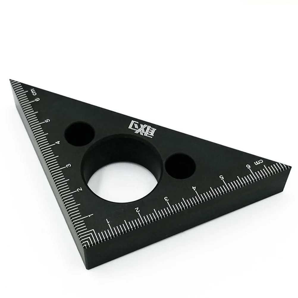 Regla Triangular de aleación de aluminio, regla para carpintería, herramienta de carpintero compacta y ligera, regla Triangular, 1 Uds.