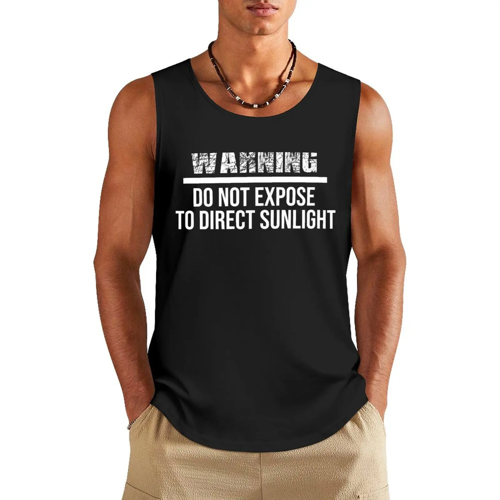 

Warning: Do Not Expose to Direct Sunlight Tank Top T-shirt sports summer clothes men 2024