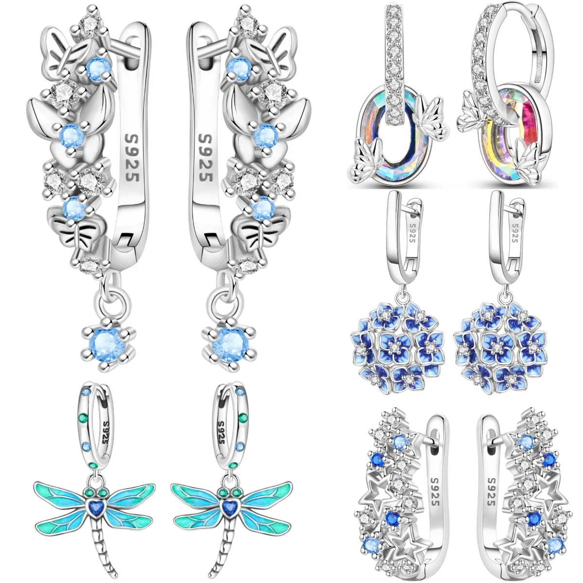 Orstarry 925 Sterling Silver Butterfly Fluttering Insect Earrings Original Jewelry Drop Earrings Jewelry Party Anniversary Gifts