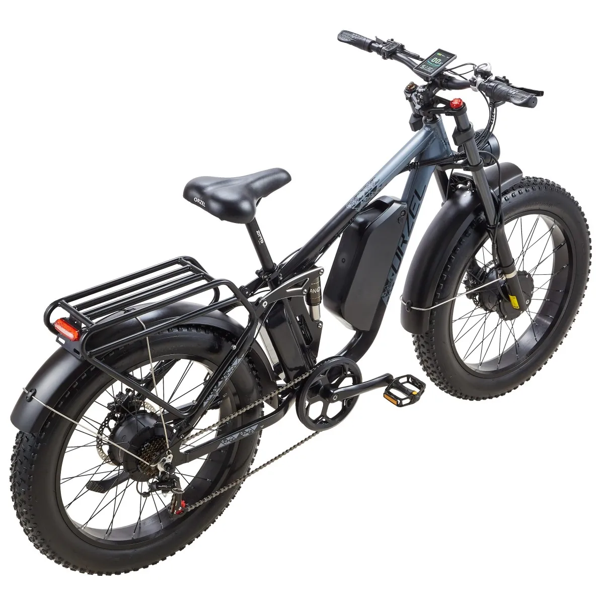 

ORZEL Ebike K17 dual-motor Electric Bike, 48V 25Ah removable battery, 24*4inch tires, 28mph, hydraulic brakes, UL2849 certified