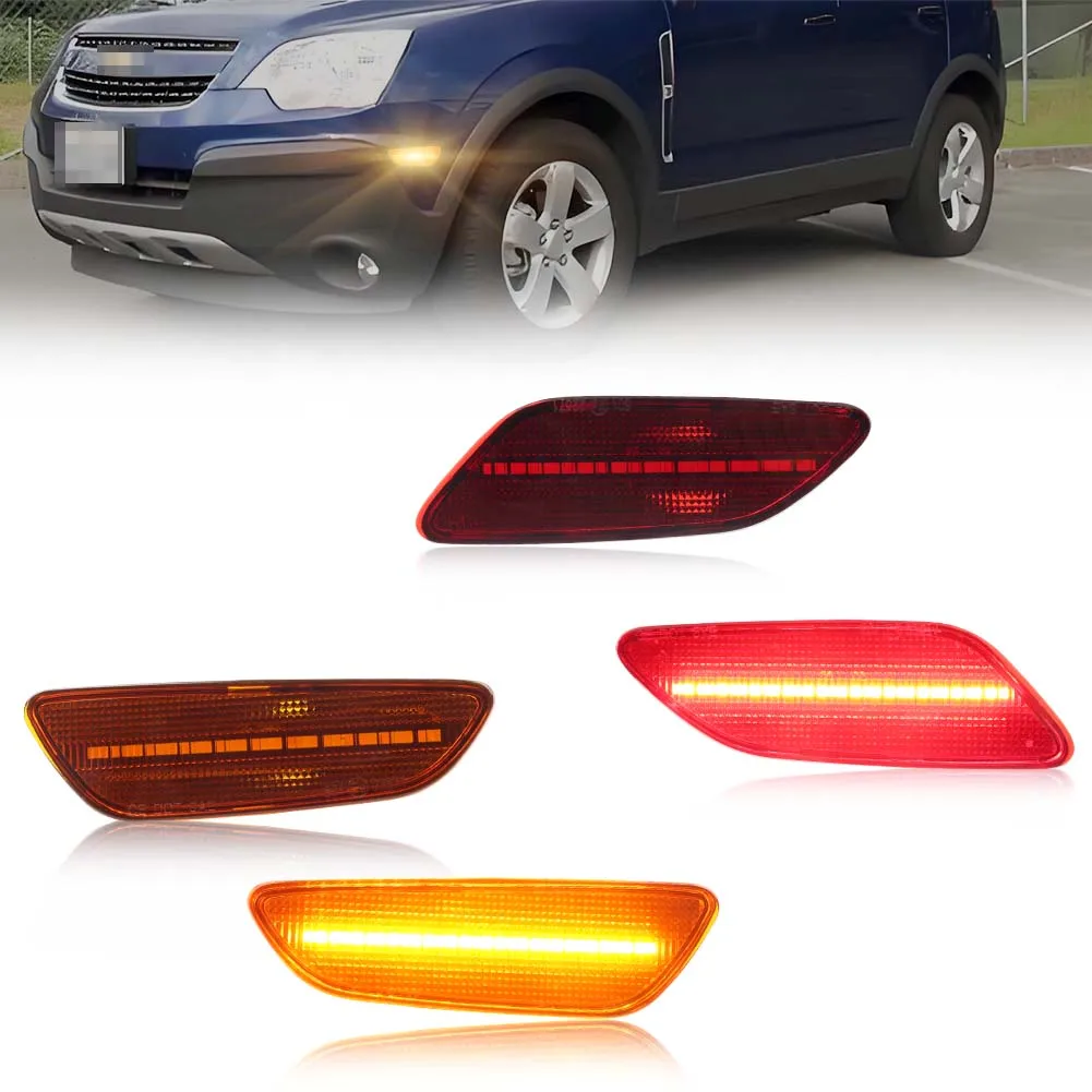

2Pcs Reflector Fender Light Side Marker Light Turn Signal Light W/LED For 2008-2010 Saturn Vue 2012-2015 Chevrolet Captiva Sport