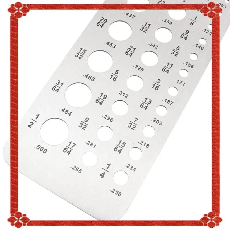 1 ชิ้นเส้นผ่านศูนย์กลางสแตนเลสเส้นผ่านศูนย์กลางวัดความหนาของลวด Measurer เครื่องทดสอบไม้บรรทัด DIY เจาะวัดเครื่องมือวัด