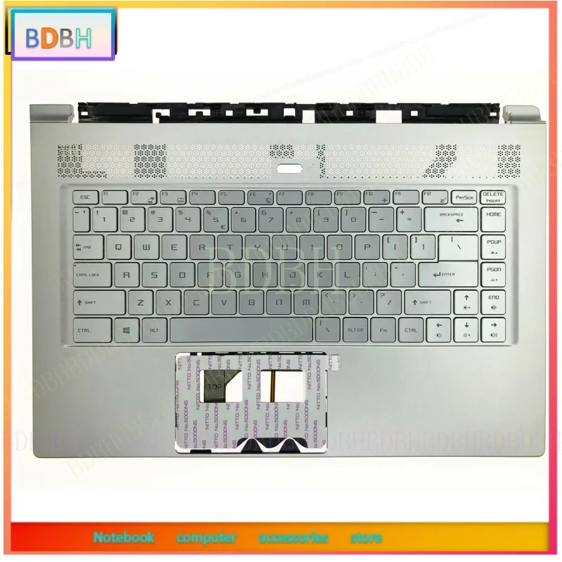 For MSI GS65 MS-16Q5 P65 8RE 15.6” Upper Case Palmrest Cover Keyboard Backlight