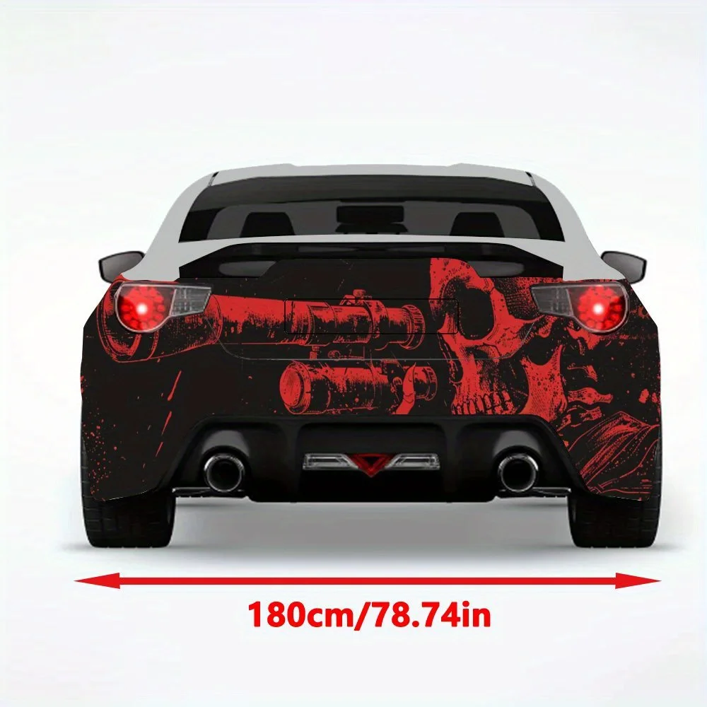 Skull Telescope Adventure Sticker,Automotive Car Vinyl Wraps for Decoration and Protection - Waterproof Self - Adhesive Vinyl De