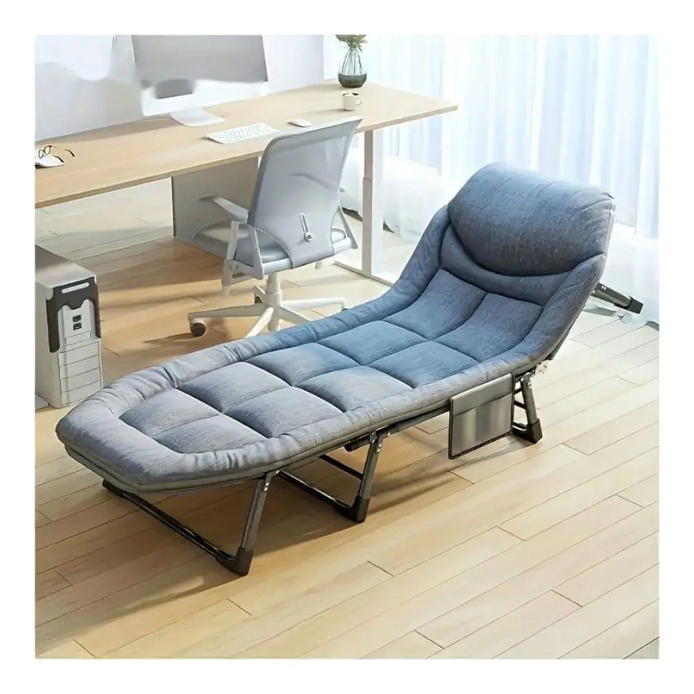 Folding Camping Bed, Folding Single Sofa Bed Adjustable Sofa Bed, Suitable For Camping And Travel, Comes With Soft Cushions And