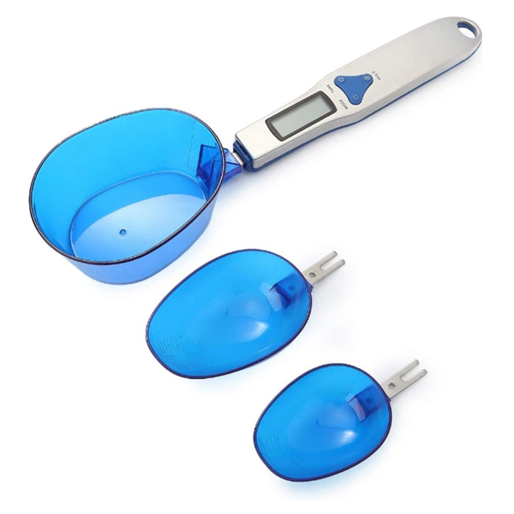 AB43-전자 디지털 주방 저울 3개의 계량 스푼 포함 음식 저울 우유 밀가루 향신료 계량용 500G/0.1G