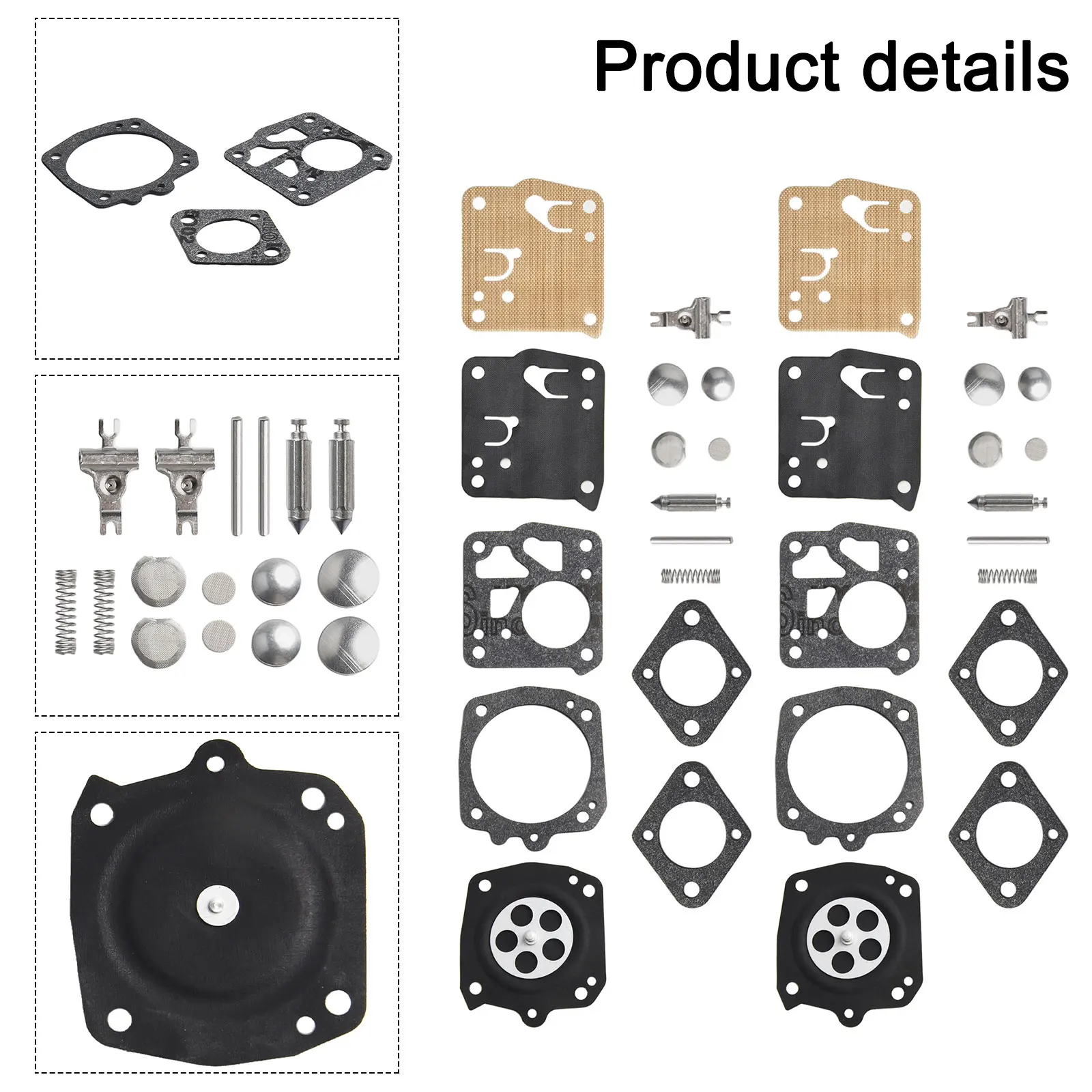 For Tillotson For Carburetor Rebuild Kit 2 Sets for HS Series Including HS21D and HS101C for Chainsaw Maintenance