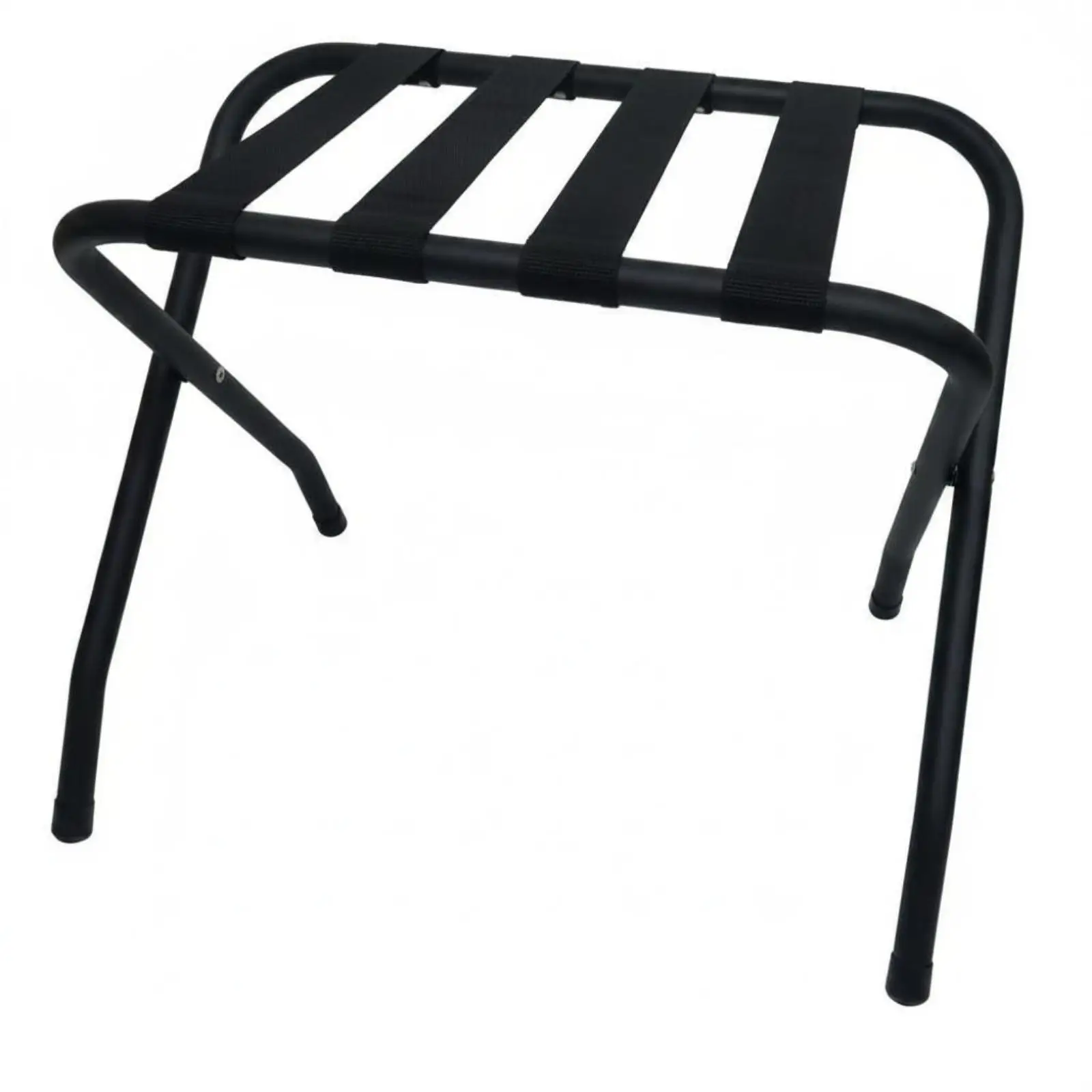 Sturdy Folding Luggage Rack Stainless Steel Frame Portable Suitcase Holder for Hotel Room Guest House Use