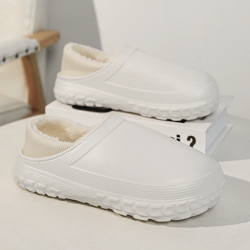 

YRZL Men Winter Slippers Thermal House Shoes Non-Slip Warm Fuzzy Lining Comfortable Footwear for Men Winter Slippers Non-Slip