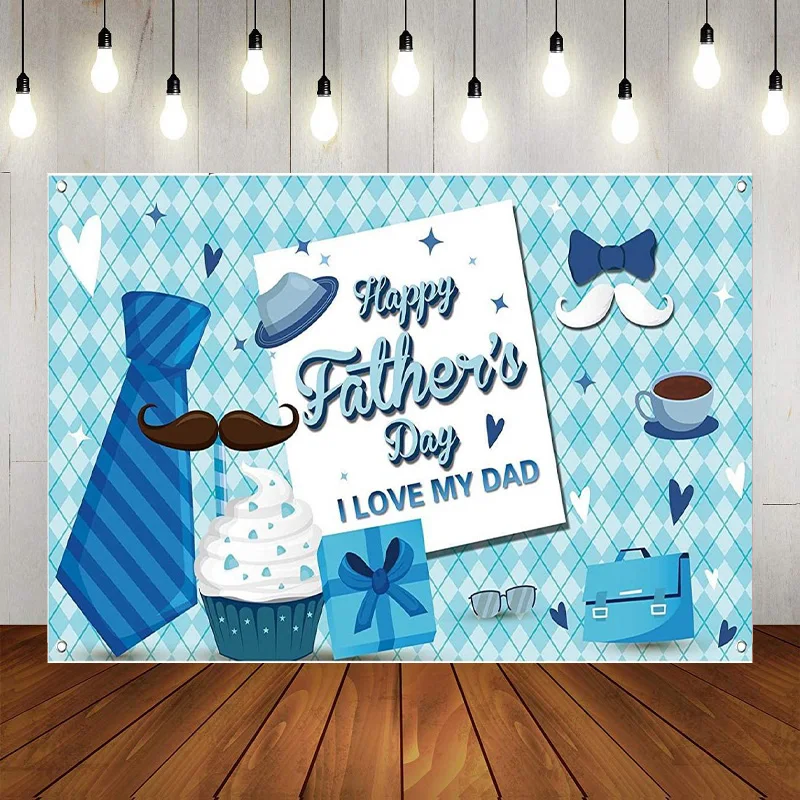 

Happy Father's Day Party Decoration Photo Photography Backdrop Banner Booth Background Portrait Studio Props Poster Photo