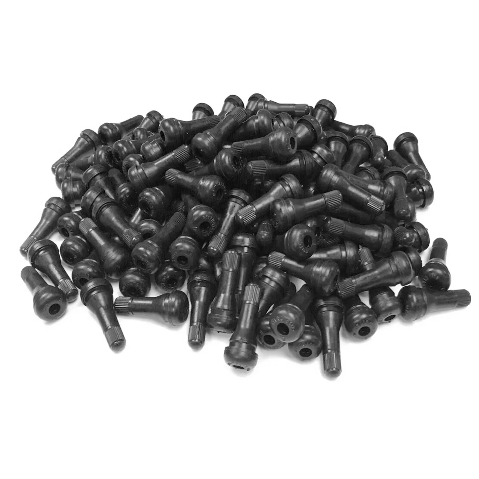 1/10pcs TR413 Snap In Type Rubber Valve Tool Set Rubber Car Tubeless Tyre Valve Stems With Dust Caps Black Car Accessories