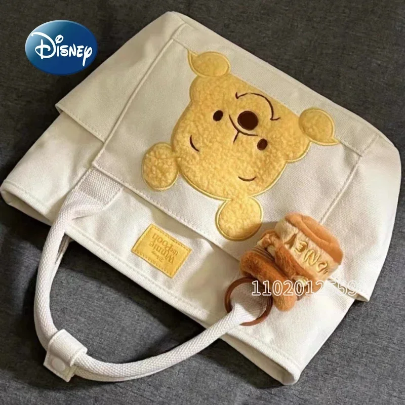 Disney Winnie The Pooh Bolsa dos desenhos animados para as mulheres, um ombro Crossbody Bag, alta capacidade, saco das meninas, novo, alta qualidade