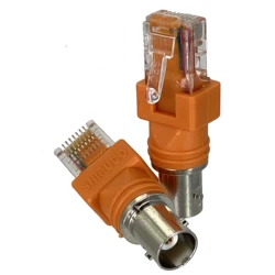 Adattatore RJ45 a connettore RF nuovo 1 pz BNC femmina a RJ45 maschio coassiale coassiale Barrel accoppiatore