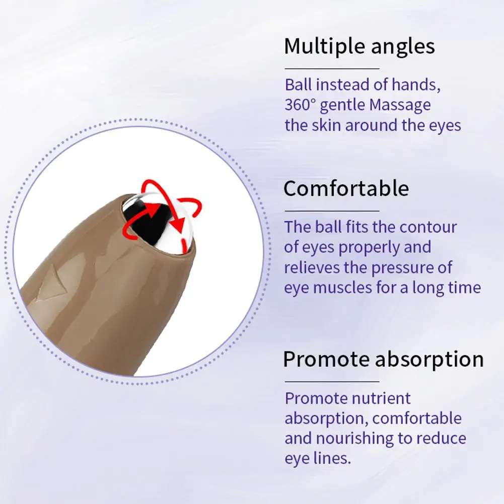 

20g Anti Dark Circle Eye Cream Roller Massager Moisturizing Eye Bags Hyaluronic Acid Eye Skin Care