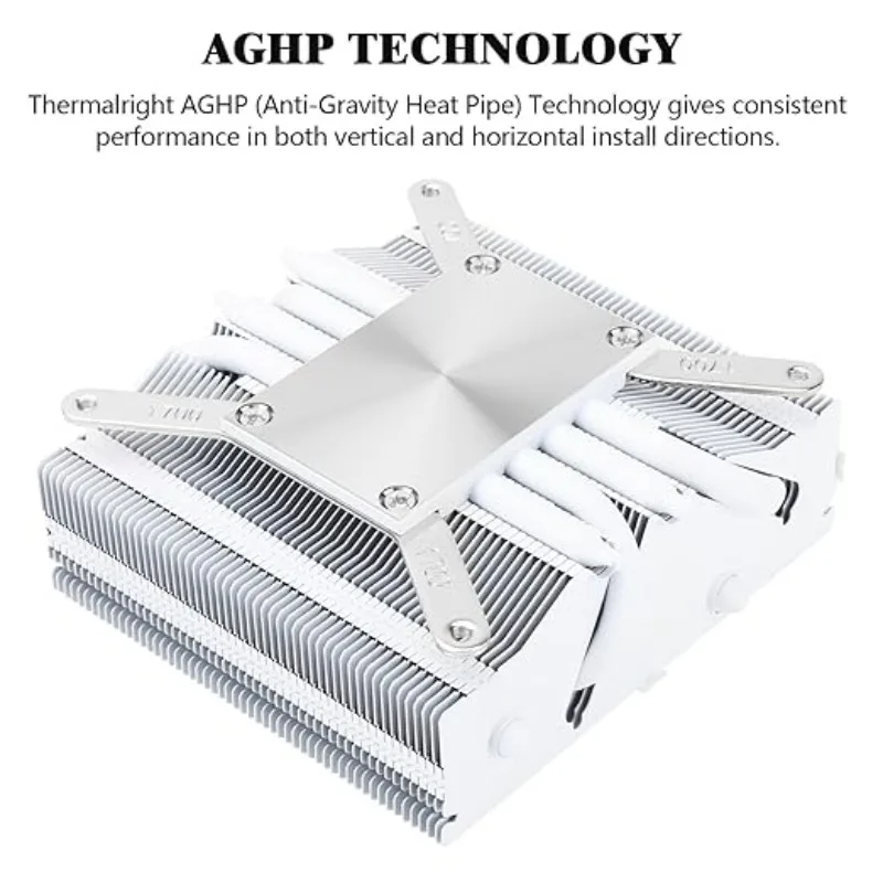 مبرد وحدة المعالجة المركزية Thermalright AXP90-X53 الأبيض TL-9015 PWM CPU Fan AGHP 3.0 ITX مبرد المبرد لـ AMD: AM4/AM5 Intel 115X/1200/17XX
